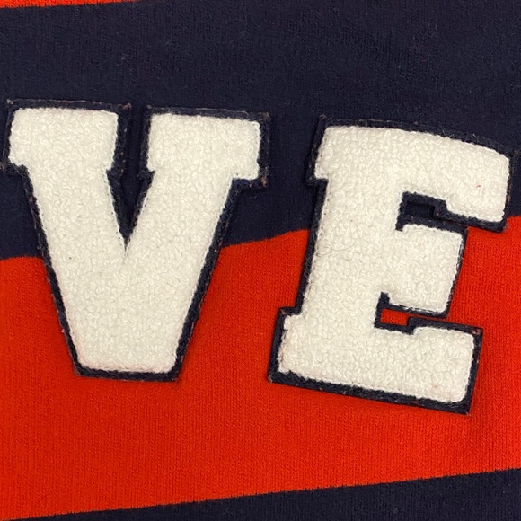 TORY BURCH SPORT Striped Letterman Crew $148 - Picture 7 of 15